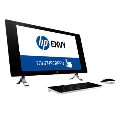 HP ENVY All-in-One 27-p000na Desktop PC, Intel Core i7, 8GB RAM, 1TB + 128GB, 27  Touch Screen, 4K Ultra HD, Pearl White